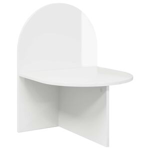 vidaXL &Eacute;jjeli asztal Magasf&eacute;nyű Feh&eacute;r 48 x 49 x 65 cm M&eacute;rn&ouml;ki fa