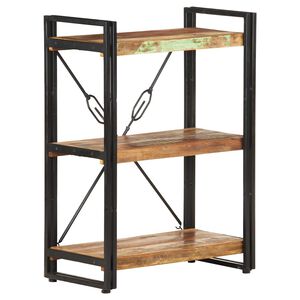 vidaXL 3 szintes t&ouml;m&ouml;r &uacute;jrahasznos&iacute;tott fa k&ouml;nyvespolc 60 x 30 x 80 cm