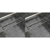 vidaXL 2 db line&aacute;ris rozsdamentes ac&eacute;l zuhany lefoly&oacute; 630 x 140 mm