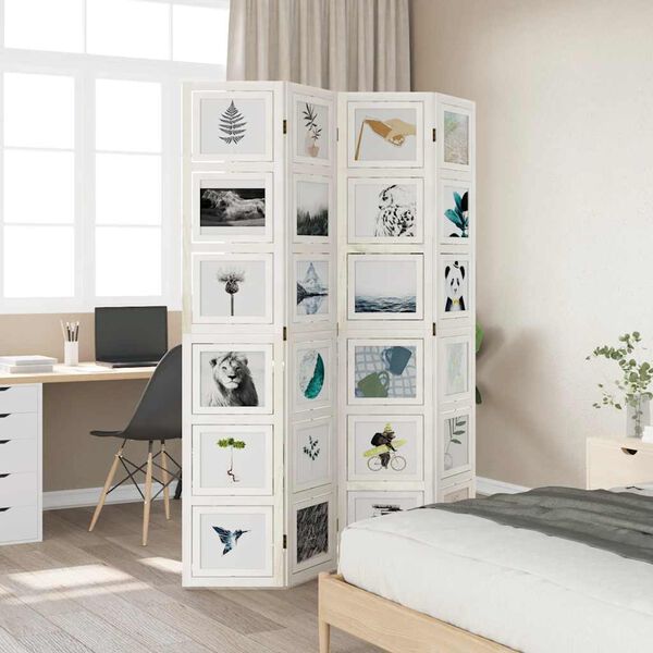 vidaXL 4 paneles feh&eacute;r t&ouml;m&ouml;r cs&aacute;sz&aacute;rfa t&eacute;relv&aacute;laszt&oacute;