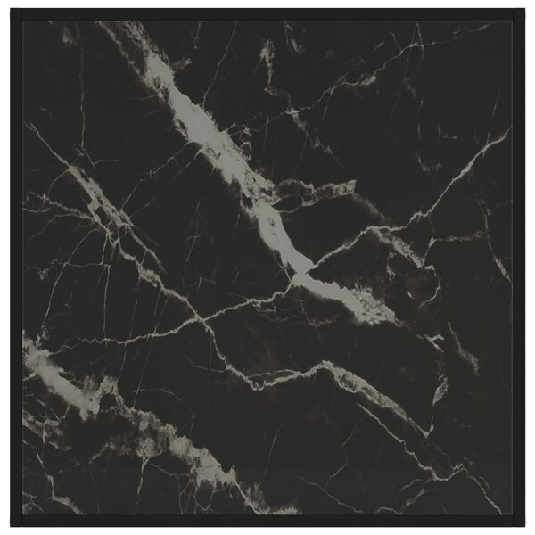 vidaXL fekete edzett &uuml;veg doh&aacute;nyz&oacute;asztal 80 x 80 x 35 cm