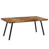 vidaXL t&ouml;m&ouml;r &uacute;jrahasznos&iacute;tott t&iacute;kfa/ac&eacute;l &eacute;tkezőasztal 180 x 90 x 76 cm