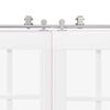 vidaXL ezüstszínű rozsdamentes acél tolóajtó fémszerelék készlet 200cm