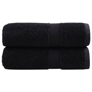 vidaXL pr&eacute;mium mosd&oacute;t&ouml;r&ouml;lk&ouml;ző SOLUND 2 db fekete 30 x 30 cm 600 g/m&sup2;
