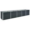 vidaXL antracitsz&uuml;rke horganyzott ac&eacute;l kerti magas&aacute;gy&aacute;s 400x80x45 cm