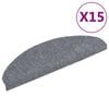 vidaXL 15 db &ouml;ntapad&oacute;s l&eacute;pcsőszőnyeg 65 x 21 x 4 cm vil&aacute;gossz&uuml;rke f&eacute;lk&ouml;r alak&uacute; nagy