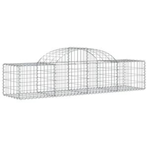 vidaXL &iacute;ves horganyzott vas gabion kos&aacute;r 200x50x40/60 cm