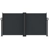 vidaXL fekete beh&uacute;zhat&oacute; oldals&oacute; napellenző 120 x 1200 cm