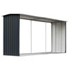 vidaXL antracitsz&uuml;rke horganyzott ac&eacute;l tűzifat&aacute;rol&oacute; 330 x 92 x 153 cm
