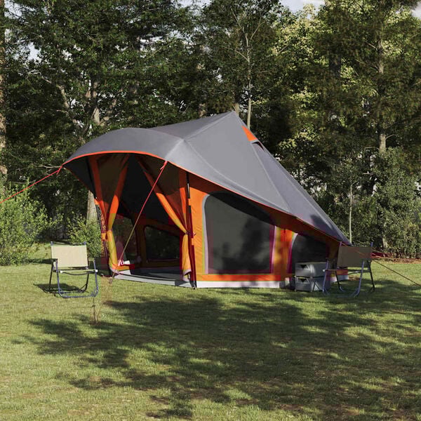 vidaXL Csal&aacute;di Tipi s&aacute;tor tetővel Sz&uuml;rke &eacute;s narancs 508 x 470 x 300 cm