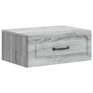 vidaXL Fali &eacute;jjeli szekr&eacute;ny Sz&uuml;rke Sonoma 49 x 34,5 x 20 cm Szerelt Fa