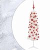 vidaXL Karcs&uacute; műkar&aacute;csonyfa g&ouml;mb&ouml;kkel 150 cm 150 LED Meleg feh&eacute;r