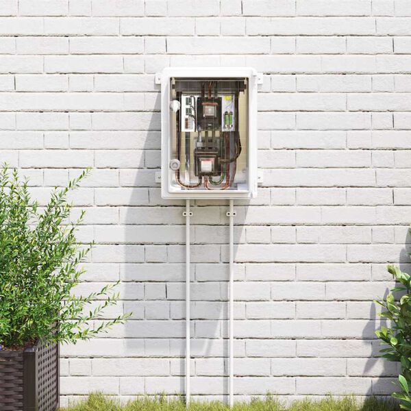 vidaXL Vez&eacute;rlőszekr&eacute;ny Sz&uuml;rke 30 x 19,5 x 40 cm ABS Műanyag