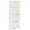 vidaXL Walk-in zuhanyfal Arany 90 x 195 cm edzett &uuml;veg