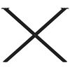 vidaXL 2 db X alak&uacute; &eacute;tkezőasztal l&aacute;b fekete, 90 x (72-73) cm ac&eacute;l