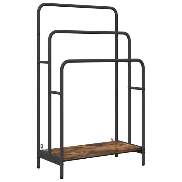 vidaXL Ruhasz&aacute;r&iacute;t&oacute; polcokkal F&uuml;st&ouml;lt t&ouml;lgy 60 x 30 x 100,5 cm Faanyag