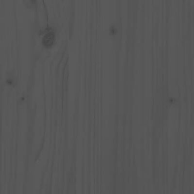 vidaXL szürke tömör fa ágykeret fejtámlával (Single)