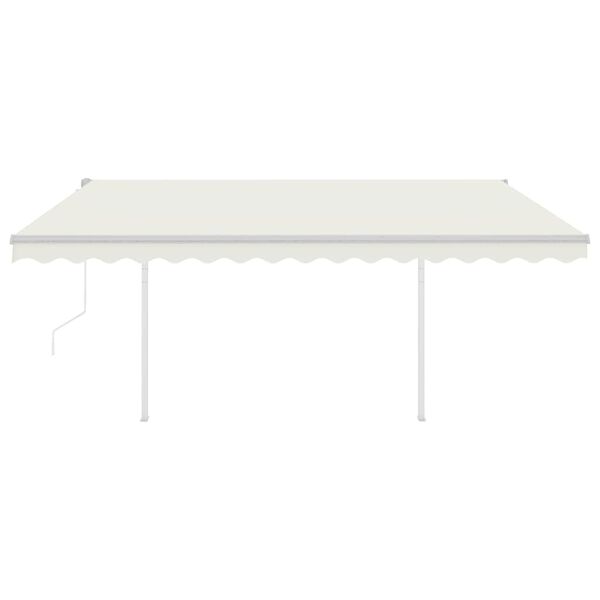 vidaXL kr&eacute;msz&iacute;nű automata napellenző p&oacute;zn&aacute;kkal 4 x 3 m