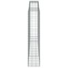 vidaXL 10 db &iacute;ves horganyzott vas gabion kos&aacute;r 400x50x220/240 cm
