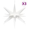 vidaXL 3 db &ouml;sszecsukhat&oacute; feh&eacute;r kar&aacute;csonyi l&aacute;mpa LED-del 57 cm