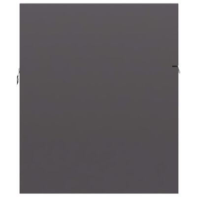 vidaXL magasfényű szürke forgácslap mosdószekrény 90 x 38,5 x 46 cm