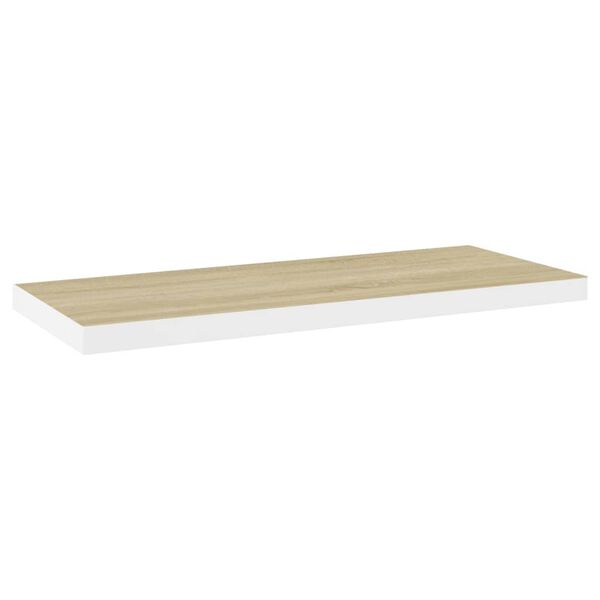vidaXL 4 db t&ouml;lgysz&iacute;nű &eacute;s feh&eacute;r MDF lebegő fali polc 80x23,5x3,8 cm