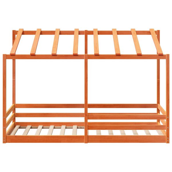 vidaXL viaszbarna tömör fenyőfa gyerekágytető 100 x 200 cm