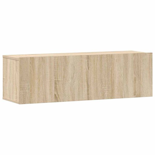vidaXL 3 r&eacute;szes sonoma t&ouml;lgy sz&iacute;nű szerelt fa TV-szekr&eacute;nyszett
