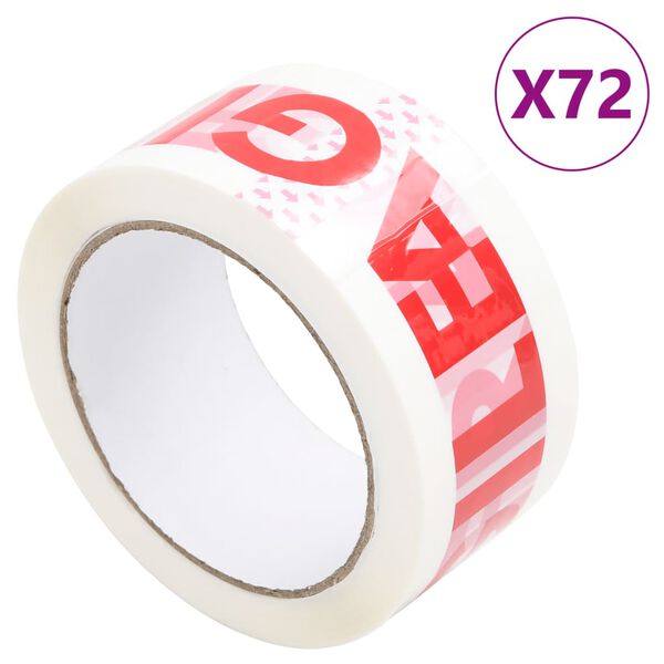 vidaXL 72 db fehér csomagolószalag FRAGILE felirattal 48 mm x 66 m