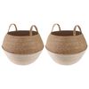 vidaXL K&eacute;zi n&ouml;v&eacute;nyed&eacute;ny 2 db Feh&eacute;r &Oslash; 45 x 36 cm 100% Tengeri fű