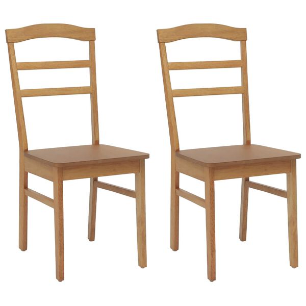 vidaXL &Eacute;tkezősz&eacute;k 2 pcs Term&eacute;szetes T&ouml;m&ouml;r Gumi Fa