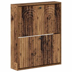 vidaXL Fali Cipőtart&oacute; ALKMAAR 71 x 17 x 86 cm Szerelt Fa Antik Fa
