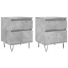 vidaXL 2 db betonsz&uuml;rke szerelt fa &eacute;jjeliszekr&eacute;ny 40 x 35 x 50 cm