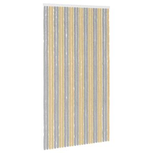 vidaXL Rovar F&uuml;gg&ouml;ny Chenille Sz&uuml;rke &eacute;s B&eacute;zs 118 x 220 cm 100% PP