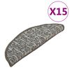 vidaXL 15 db antracitsz&uuml;rke l&eacute;pcsőszőnyeg 56x17x3 cm