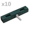 vidaXL 10 szett z&ouml;ld U-alak&uacute; ker&iacute;t&eacute;s-&ouml;sszek&ouml;tő elem