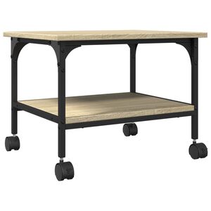 vidaXL 2 szintes sonoma t&ouml;lgy sz&iacute;nű nyomtat&oacute;&aacute;llv&aacute;ny 50 x 40 x 38 cm