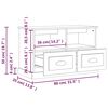 vidaXL fehér szerelt fa TV-szekrény 80 x 35 x 50 cm