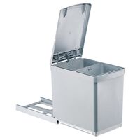 eyckhaus szürke-ezüst beépíthető szelektív hulladékgyűjtő 2x7,5 L