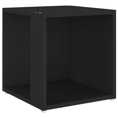 vidaXL fekete forgácslap kisasztal 33 x 33 x 34,5 cm