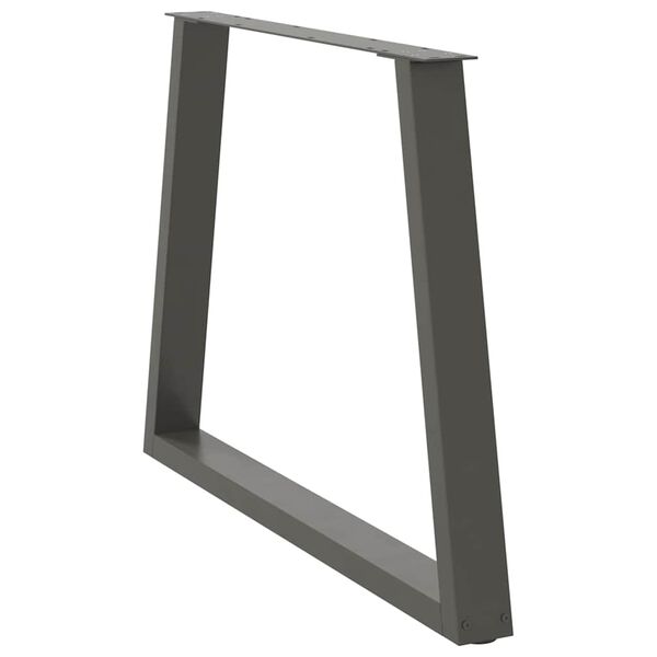 vidaXL 2 db antracitszürke étkezőasztal V-alakú láb 100 x (72-73,3) cm acél étkezőasztal láb