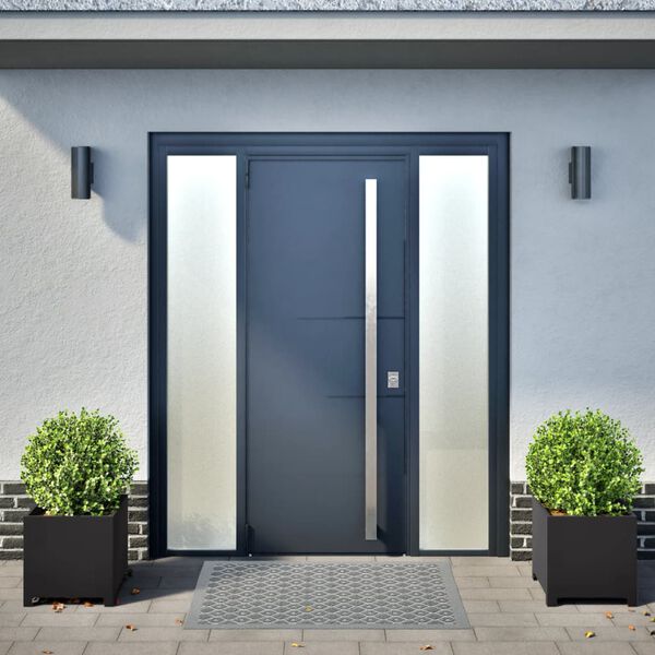 vidaXL 2 db fekete ac&eacute;l kerti n&ouml;v&eacute;nytart&oacute; 40 x 40 x 40 cm