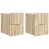 vidaXL Fali &eacute;jjeli szekr&eacute;ny 2 pcs Sonoma T&ouml;lgy 33 x 34,5 x 43 cm