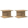 vidaXL &Eacute;jjeli asztal 2 pcs Artisan t&ouml;lgy 40 x 30 x 25 cm Faanyag