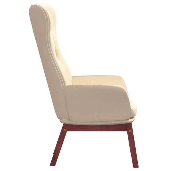 vidaXL krémszínű szövet pihenőfotel