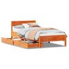 vidaXL viaszbarna t&ouml;m&ouml;r fenyőfa &aacute;gy matrac n&eacute;lk&uuml;l 75 x 190 cm