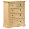 vidaXL Corona t&ouml;m&ouml;r fenyőfa kom&oacute;d 92x48x114 cm