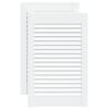 vidaXL 2 db feh&eacute;r t&ouml;m&ouml;r fenyőfa lamell&aacute;s szekr&eacute;nyajt&oacute; 61,5 x 39,4 cm