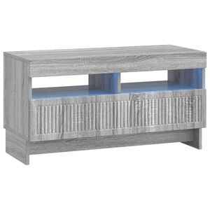 vidaXL LED TV szekr&eacute;ny Sz&uuml;rke Sonoma Szerelt Fa