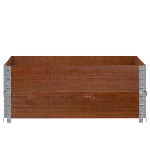 vidaXL barna t&ouml;m&ouml;r fenyőfa kerti n&ouml;v&eacute;nytart&oacute; 100 x 100 cm